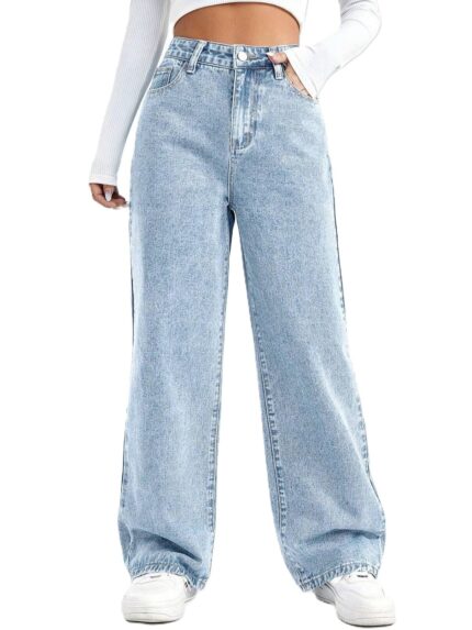 LOUIS LUXE Women's Loose JEANS-01_Sky